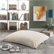 Magic Pouf Beige Beanbag Microplush 3 in 1 Ottoman Chair Pillow