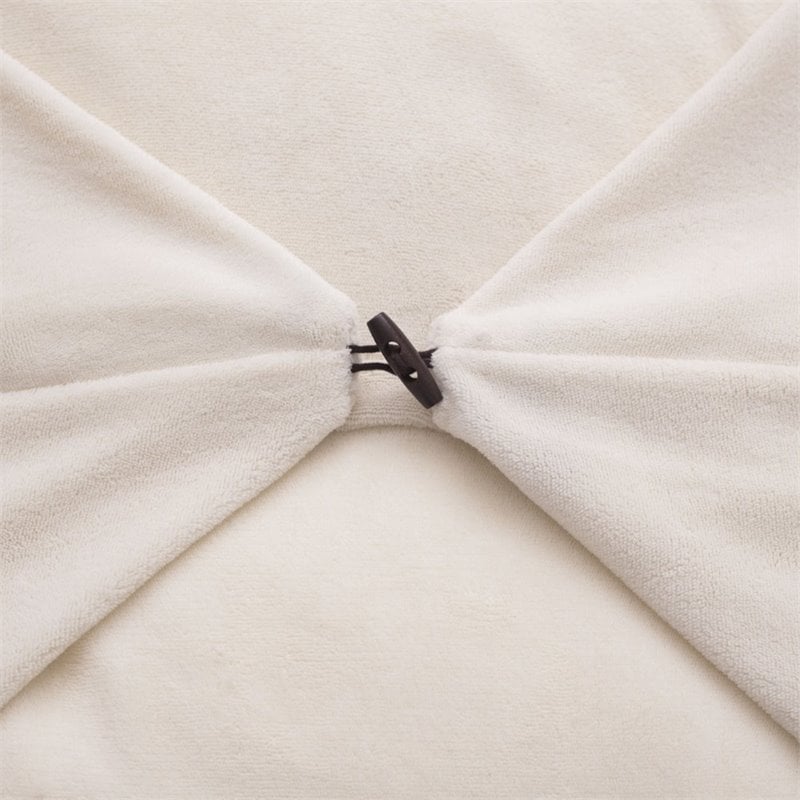 Magic Pouf Beige Beanbag Microplush 3 in 1 Ottoman Chair Pillow