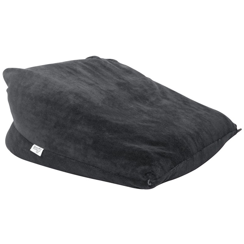 Magic Pouf Black Beanbag Microplush 3 in 1 Ottoman Chair Pillow