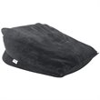Magic Pouf Black Beanbag Microplush 3 in 1 Ottoman Chair Pillow