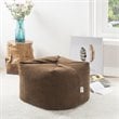 Magic Pouf Brown Beanbag Microplush 3 in 1 Ottoman Chair Pillow