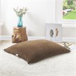 Magic Pouf Brown Beanbag Microplush 3 in 1 Ottoman Chair Pillow