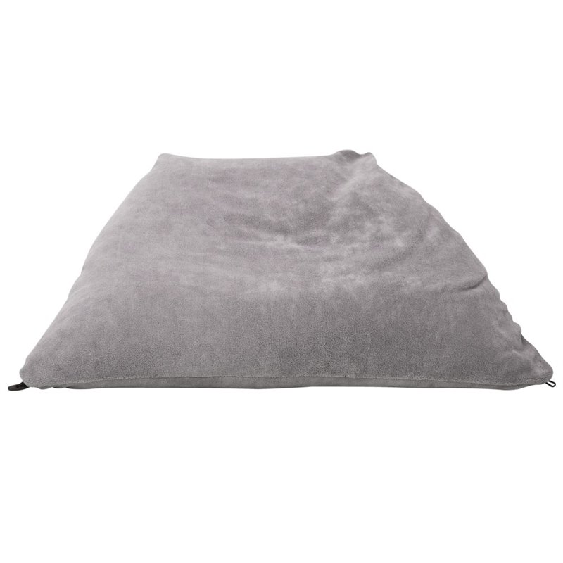 Magic Pouf Gray Beanbag Microplush 3 in 1 Ottoman Chair Pillow
