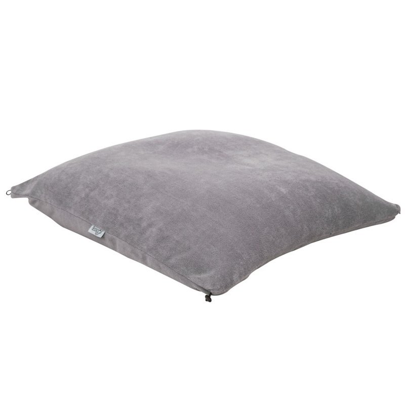 Magic Pouf Gray Beanbag Microplush 3 in 1 Ottoman Chair Pillow