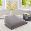 Magic Pouf Gray Beanbag Microplush 3 in 1 Ottoman Chair Pillow