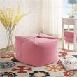 Magic Pouf Pink Beanbag Microplush 3 in 1 Ottoman Chair Pillow