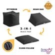 Magic Pouf Pink Beanbag Microplush 3 in 1 Ottoman Chair Pillow