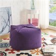 Magic Pouf Purple Beanbag Microplush 3 in 1 Ottoman Chair Pillow