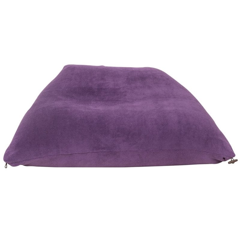 Magic Pouf Purple Beanbag Microplush 3 in 1 Ottoman Chair Pillow