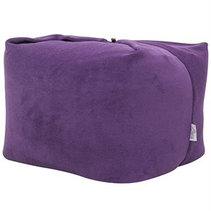 Magic Pouf Purple Beanbag Microplush 3 in 1 Ottoman Chair Pillow