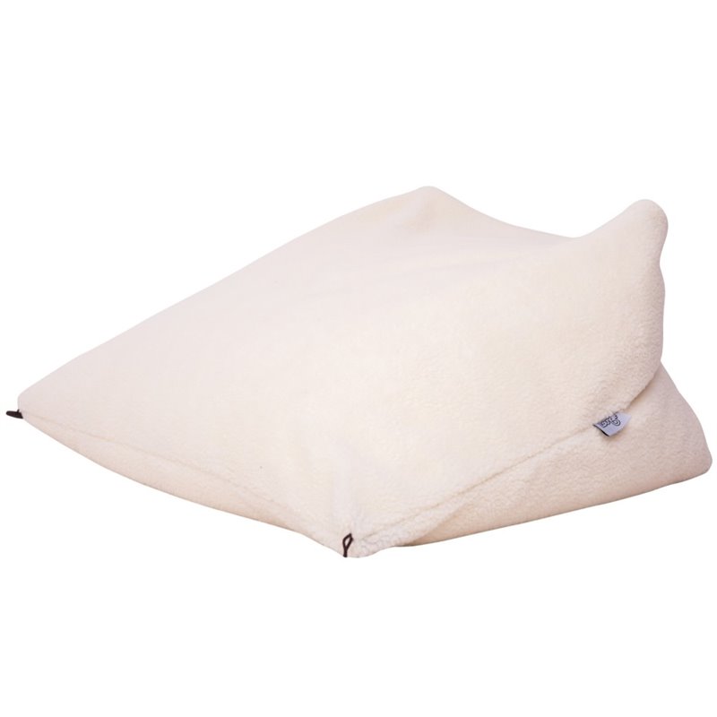 Magic Pouf Cream White Beanbag Sherpa 3 in 1 Ottoman Chair Pillow