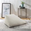 Magic Pouf Cream White Beanbag Sherpa 3 in 1 Ottoman Chair Pillow
