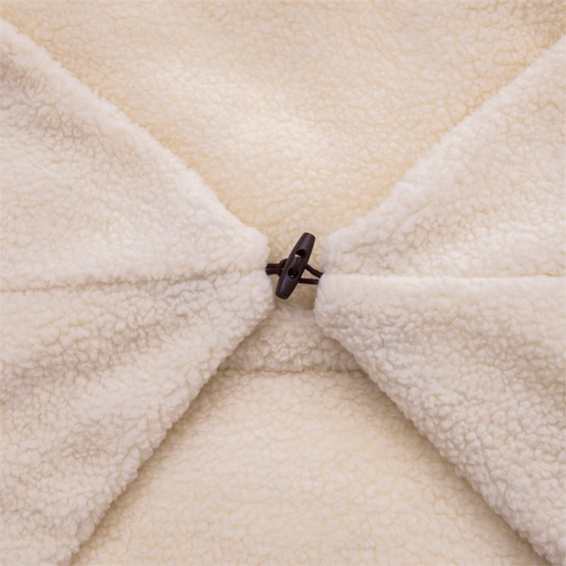 Magic Pouf Cream White Beanbag Sherpa 3 in 1 Ottoman Chair Pillow