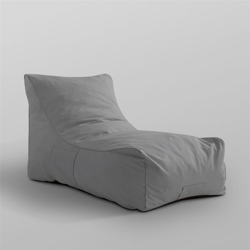 Loungie Resty Nylon Bean Bag Chair Light Grey