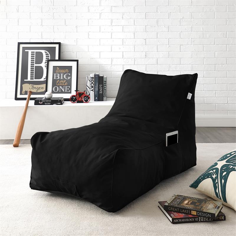 Loungie Resty Nylon Bean Bag Chair Black