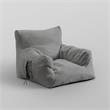 Loungie Comfy Nylon Bean Bag Chair/ Lounge Chair Light Grey