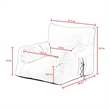 Loungie Comfy Nylon Bean Bag Chair/ Lounge Chair Light Grey