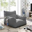 Loungie Comfy Nylon Bean Bag Chair/ Lounge Chair Light Grey