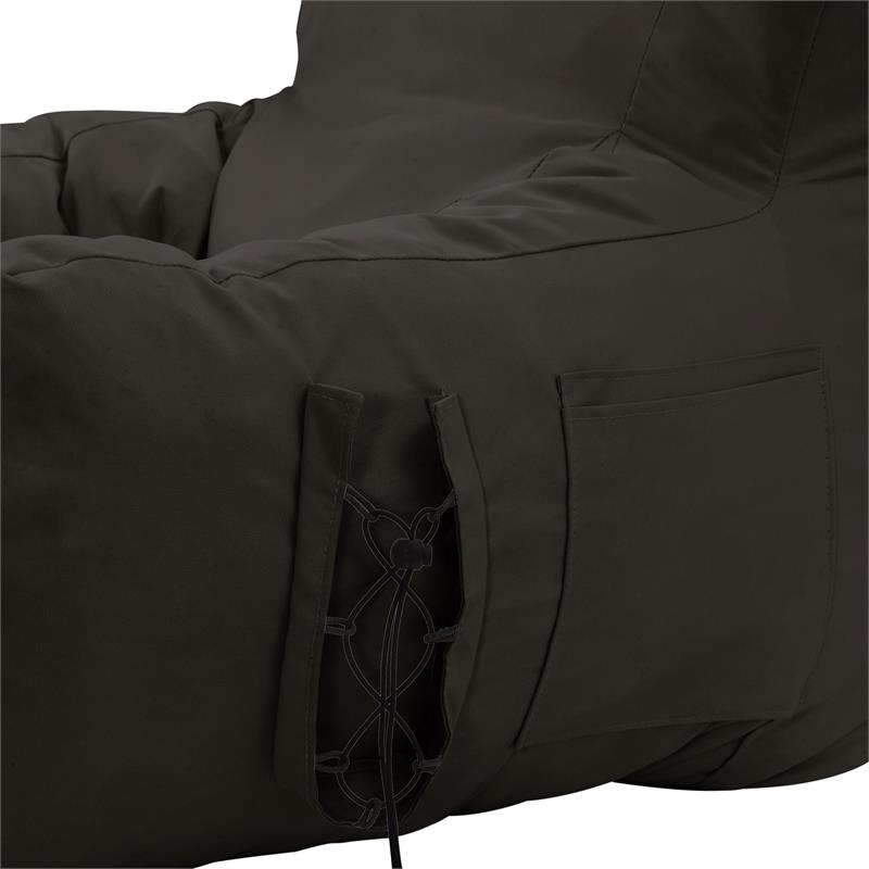 Loungie Comfy Nylon Bean Bag Chair/ Lounge Chair Brown