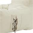 Loungie Comfy Nylon Bean Bag Chair/ Lounge Chair Beige