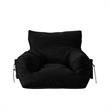 Loungie Comfy Nylon Bean Bag Chair/ Lounge Chair Black
