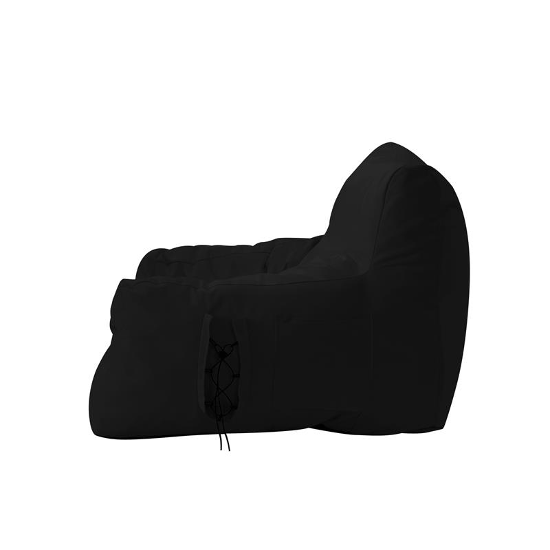 Loungie Comfy Nylon Bean Bag Chair/ Lounge Chair Black