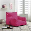 Loungie Comfy Nylon Bean Bag Chair/ Lounge Chair Fuchsia