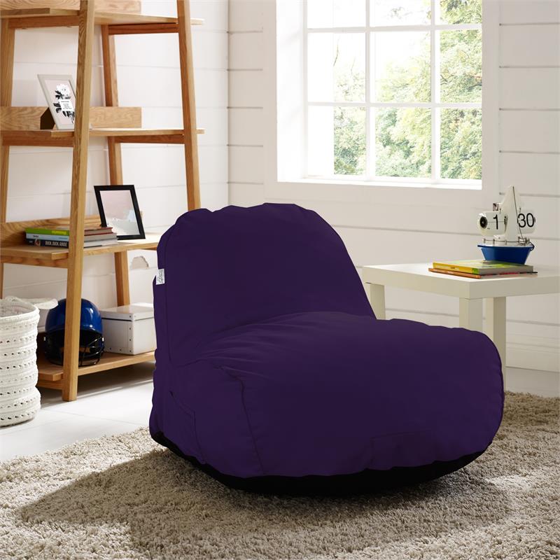 Loungie Cosmic Nylon Bean Bag Chair Purple
