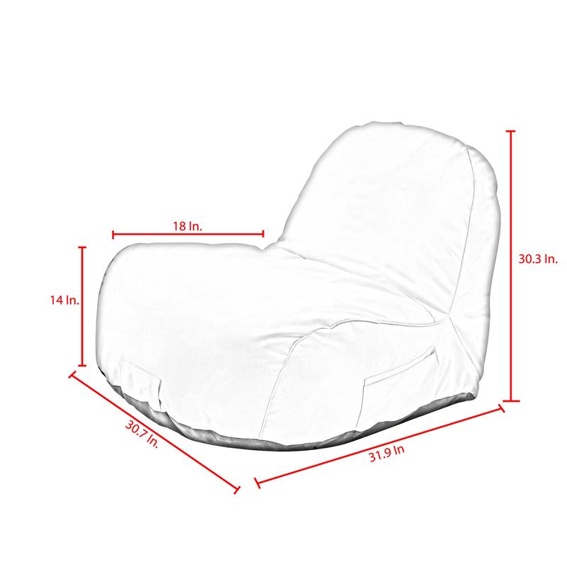 Loungie Cosmic Nylon Bean Bag Chair Beige