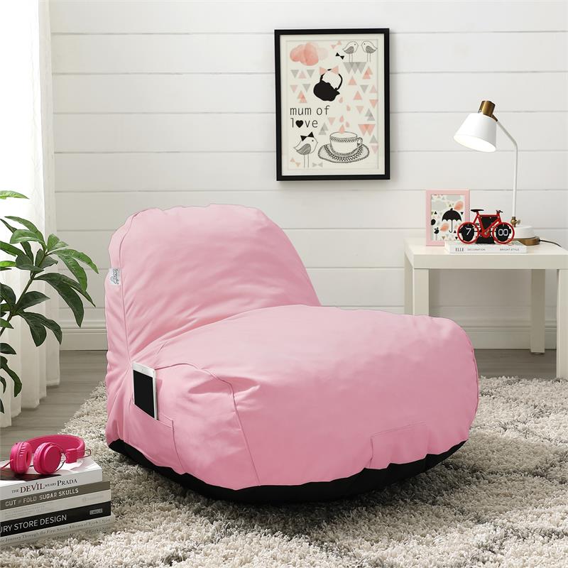 Loungie Cosmic Nylon Bean Bag Chair Blush