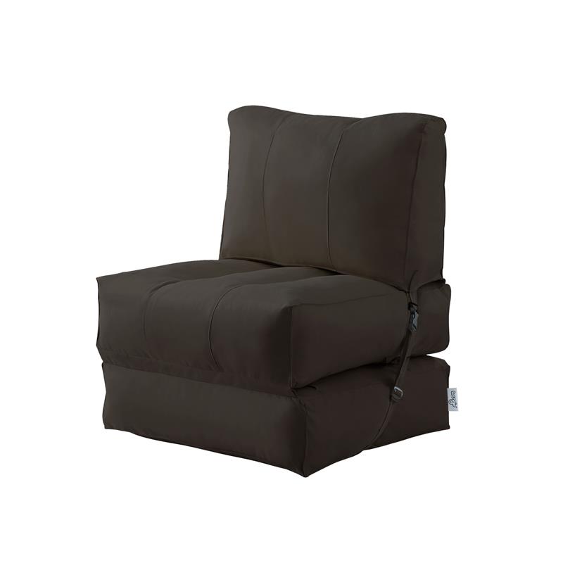 Loungie Cloudy Nylon Bean Bag Chair Brown