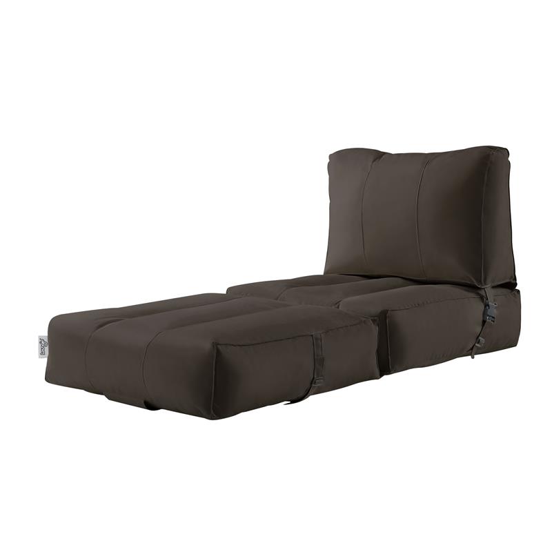 Loungie Cloudy Nylon Bean Bag Chair Brown
