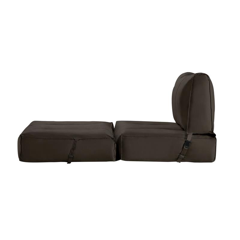 Loungie Cloudy Nylon Bean Bag Chair Brown