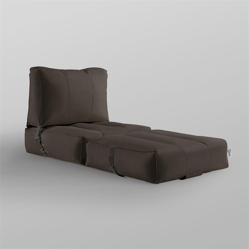 Loungie Cloudy Nylon Bean Bag Chair Brown