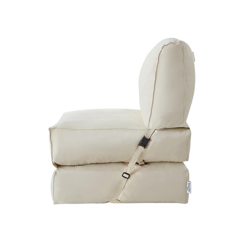Loungie Cloudy Nylon Bean Bag Chair Beige