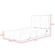 Loungie Cloudy Nylon Bean Bag Chair Beige