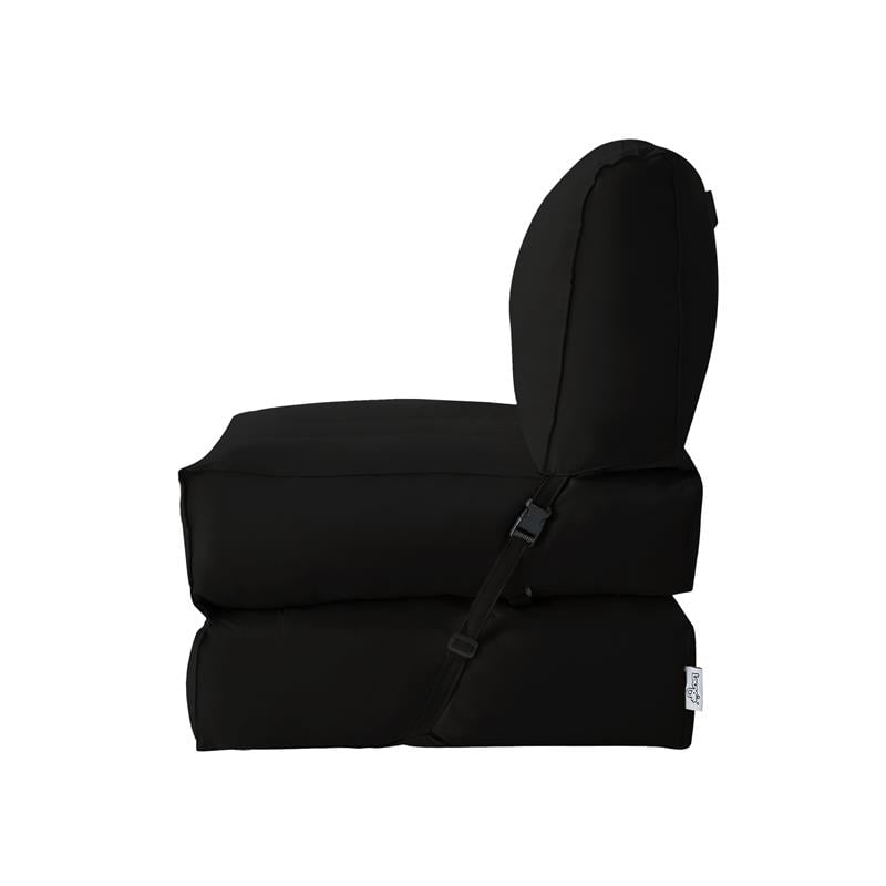 Loungie Cloudy Nylon Bean Bag Chair Black