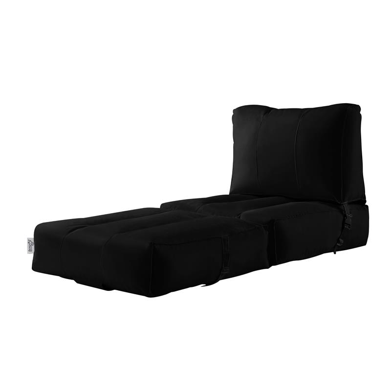 Loungie Cloudy Nylon Bean Bag Chair Black