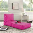 Loungie Cloudy Nylon Bean Bag Chair Fuchsia