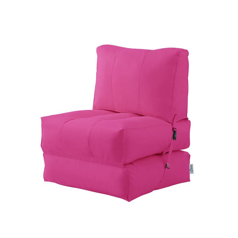 Loungie Cloudy Nylon Bean Bag Chair Fuchsia