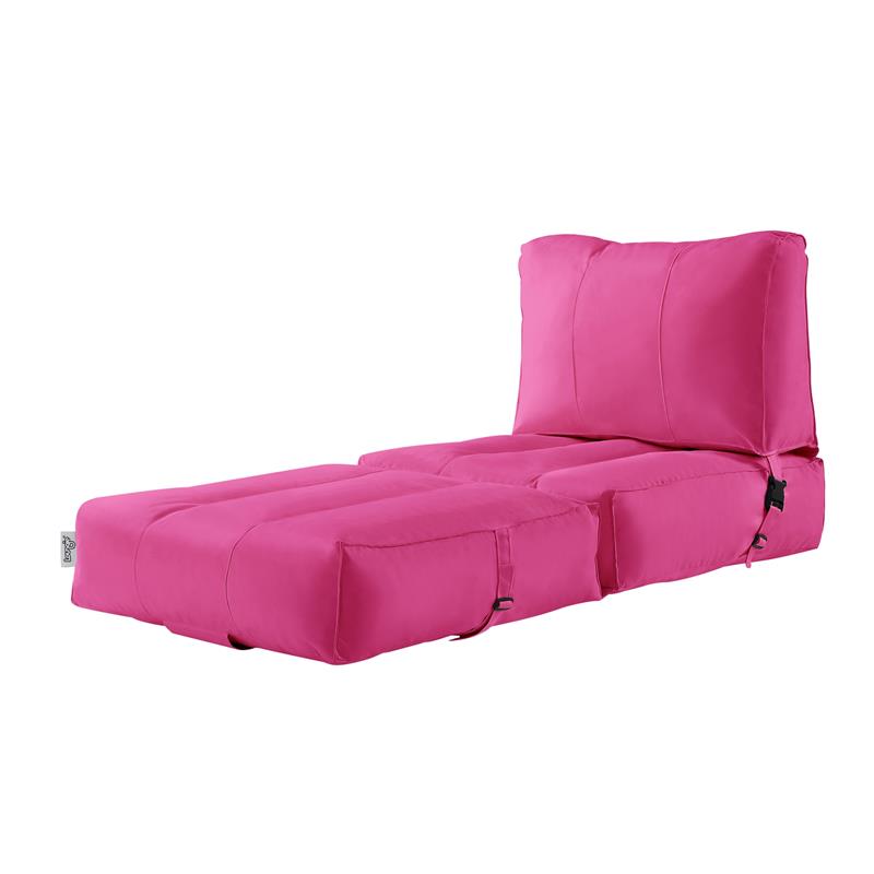 Loungie Cloudy Nylon Bean Bag Chair Fuchsia