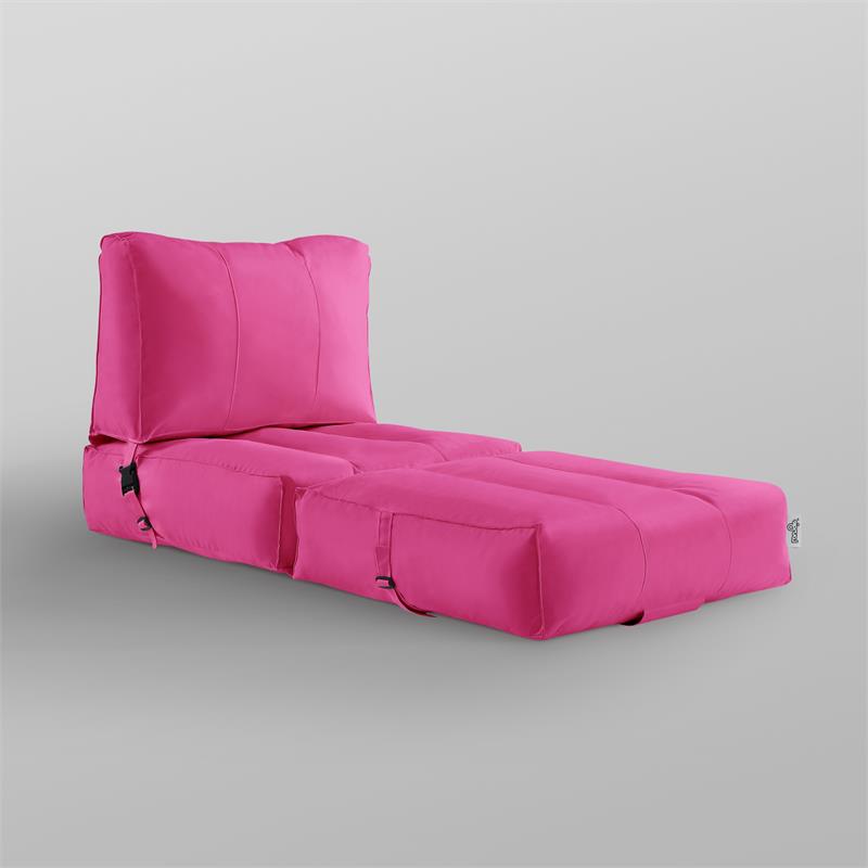 Loungie Cloudy Nylon Bean Bag Chair Fuchsia