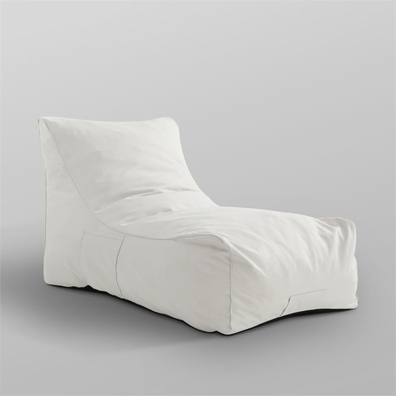 Loungie Resty Nylon Bean Bag Chair White