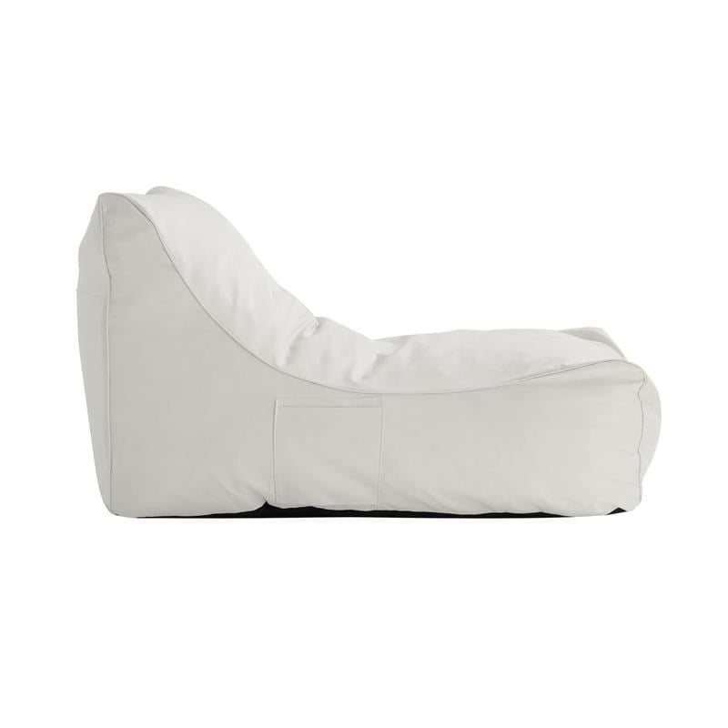 Loungie Resty Nylon Bean Bag Chair White