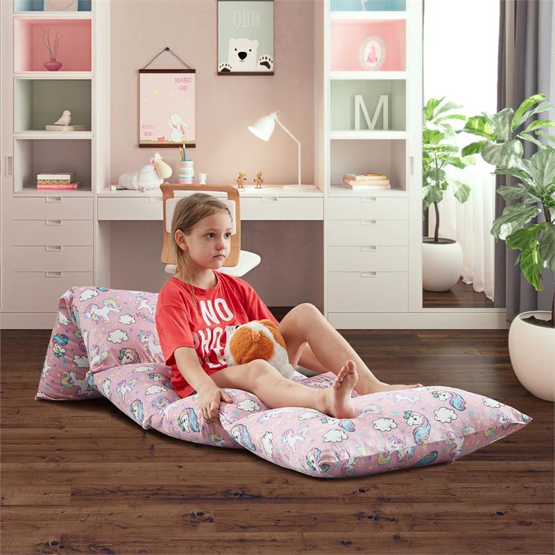 Bean Bag Covers Unicorn Light Pink Microfiber 88