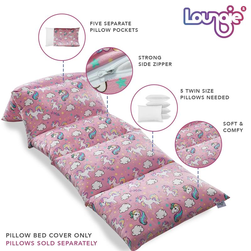 Bean Bag Covers Unicorn Light Pink Microfiber 88