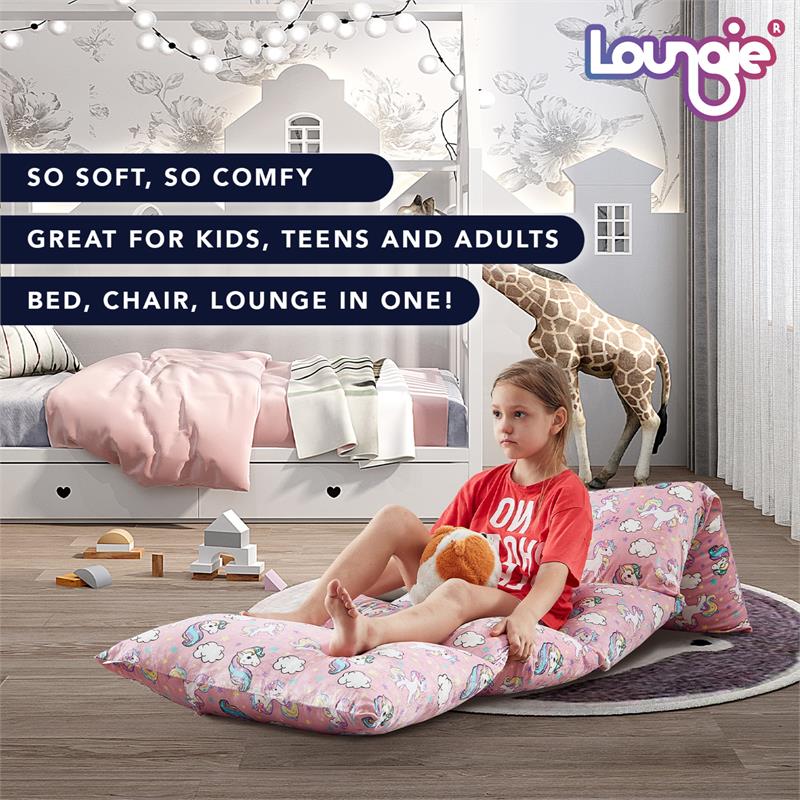 Bean Bag Covers Unicorn Light Pink Microfiber 88