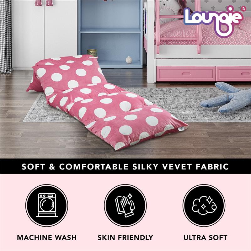 Bean Bag Covers Pink Polka Dots Microfiber 88