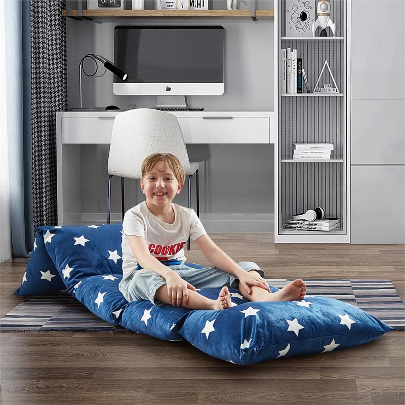 Bean Bag Covers Navy Stars Microfiber 88