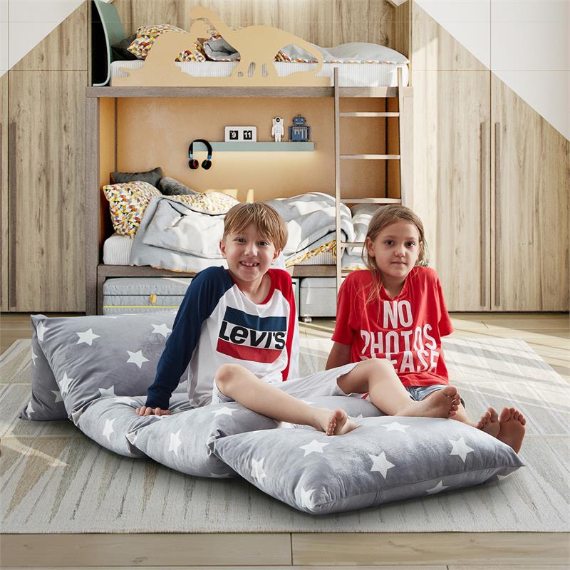 Bean Bag Covers Grey Stars Microfiber 88